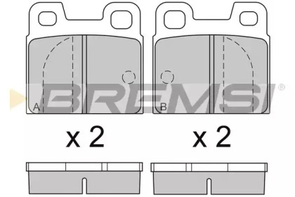 Комплект тормозных колодок (BREMSI: BP2090)
