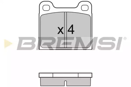 Комплект тормозных колодок (BREMSI: BP2096)