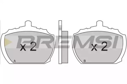 Комплект тормозных колодок (BREMSI: BP2102)