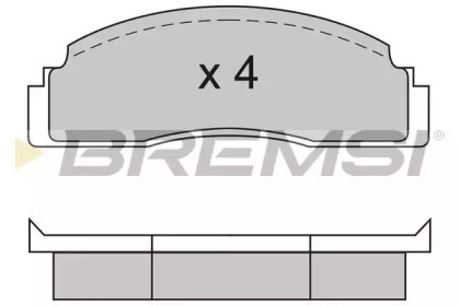 Комплект тормозных колодок (BREMSI: BP2104)