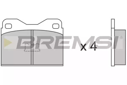Комплект тормозных колодок (BREMSI: BP2136)