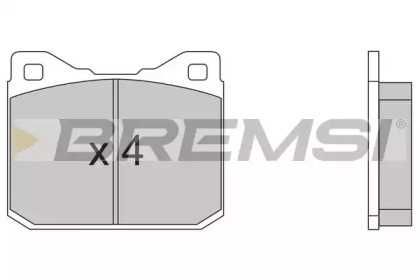 Комплект тормозных колодок (BREMSI: BP2197)