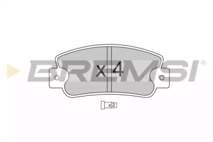 Комплект тормозных колодок (BREMSI: BP2203)