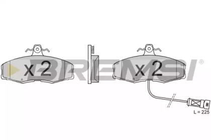 Комплект тормозных колодок (BREMSI: BP2209)