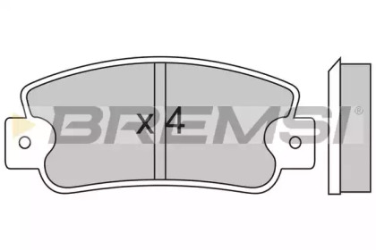 Комплект тормозных колодок (BREMSI: BP2211)