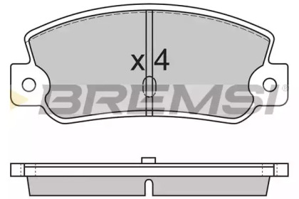 Комплект тормозных колодок (BREMSI: BP2212)