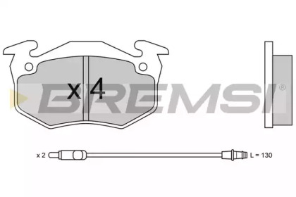 Комплект тормозных колодок (BREMSI: BP2229)
