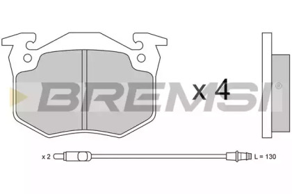 Комплект тормозных колодок (BREMSI: BP2230)