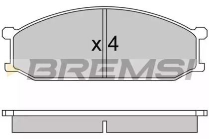 Комплект тормозных колодок (BREMSI: BP2233)