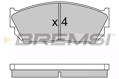 Комплект тормозных колодок (BREMSI: BP2245)