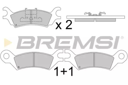 Комплект тормозных колодок (BREMSI: BP2251)