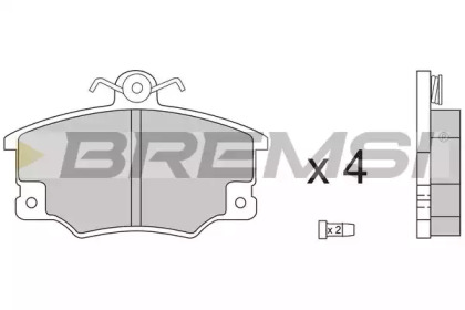 Комплект тормозных колодок (BREMSI: BP2268)