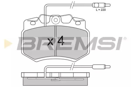 Комплект тормозных колодок (BREMSI: BP2276-1)