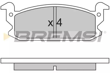 Комплект тормозных колодок (BREMSI: BP2280)