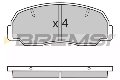 Комплект тормозных колодок (BREMSI: BP2297)