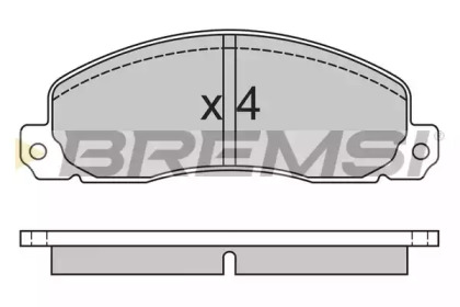 Комплект тормозных колодок (BREMSI: BP2312)