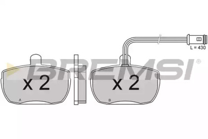 Комплект тормозных колодок (BREMSI: BP2315-1)