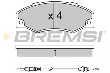 Комплект тормозных колодок (BREMSI: BP2320)