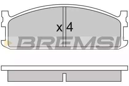 Комплект тормозных колодок (BREMSI: BP2321)