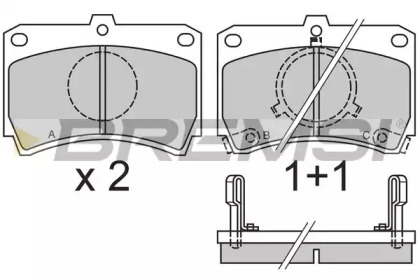 Комплект тормозных колодок (BREMSI: BP2327)