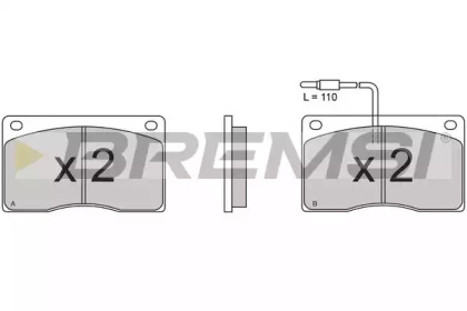Комплект тормозных колодок (BREMSI: BP2340)