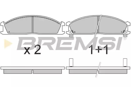 Комплект тормозных колодок (BREMSI: BP2370)