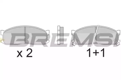 Комплект тормозных колодок (BREMSI: BP2390)