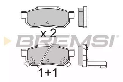 Комплект тормозных колодок (BREMSI: BP2397)