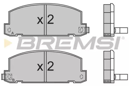 Комплект тормозных колодок (BREMSI: BP2400)