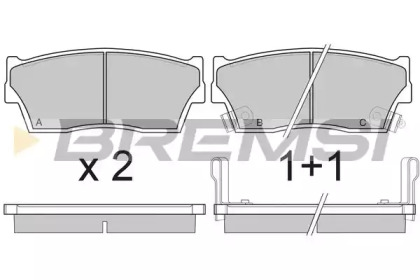 Комплект тормозных колодок (BREMSI: BP2419)