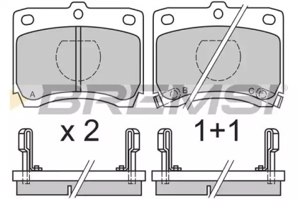 Комплект тормозных колодок (BREMSI: BP2429)