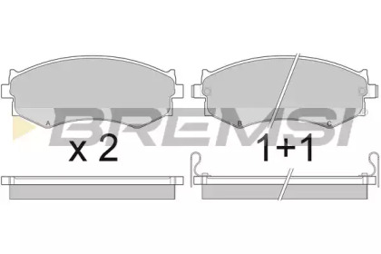 Комплект тормозных колодок (BREMSI: BP2439)