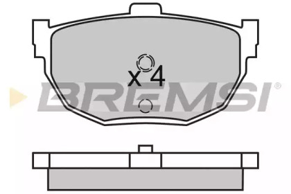 Комплект тормозных колодок (BREMSI: BP2447)