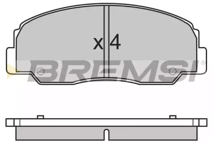 Комплект тормозных колодок (BREMSI: BP2461)