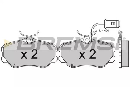 Комплект тормозных колодок (BREMSI: BP2474)