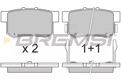 Комплект тормозных колодок (BREMSI: BP2483)