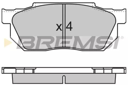 Комплект тормозных колодок (BREMSI: BP2501)