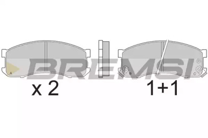 Комплект тормозных колодок (BREMSI: BP2504)