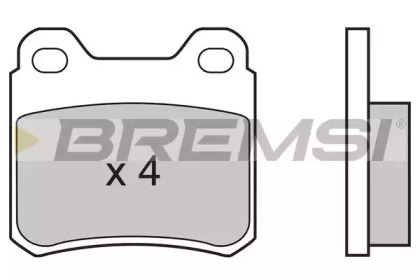 Комплект тормозных колодок (BREMSI: BP2507)