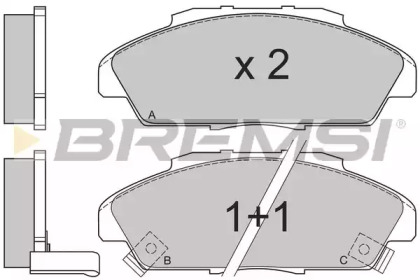 Комплект тормозных колодок (BREMSI: BP2519)