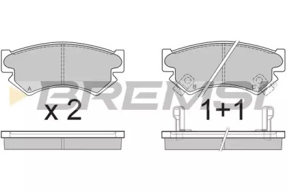 Комплект тормозных колодок (BREMSI: BP2534)