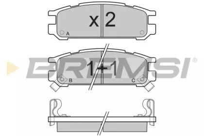 Комплект тормозных колодок (BREMSI: BP2536)