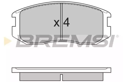 Комплект тормозных колодок (BREMSI: BP2558)