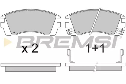 Комплект тормозных колодок (BREMSI: BP2575)