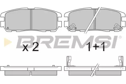 Комплект тормозных колодок (BREMSI: BP2581)
