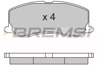 Комплект тормозных колодок (BREMSI: BP2596)