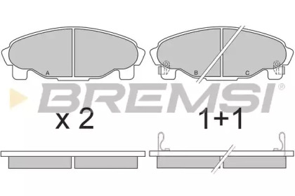 Комплект тормозных колодок (BREMSI: BP2601)