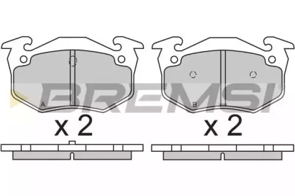 Комплект тормозных колодок (BREMSI: BP2613)