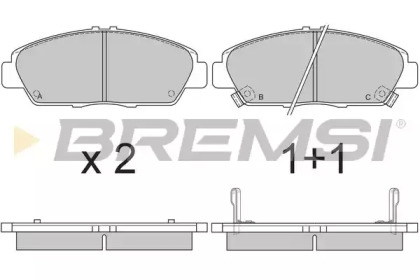 Комплект тормозных колодок (BREMSI: BP2621)