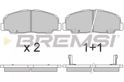 Комплект тормозных колодок (BREMSI: BP2639)